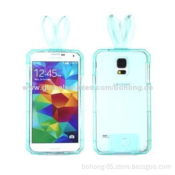Rabbit shape transparent TPU case for Samsung S5